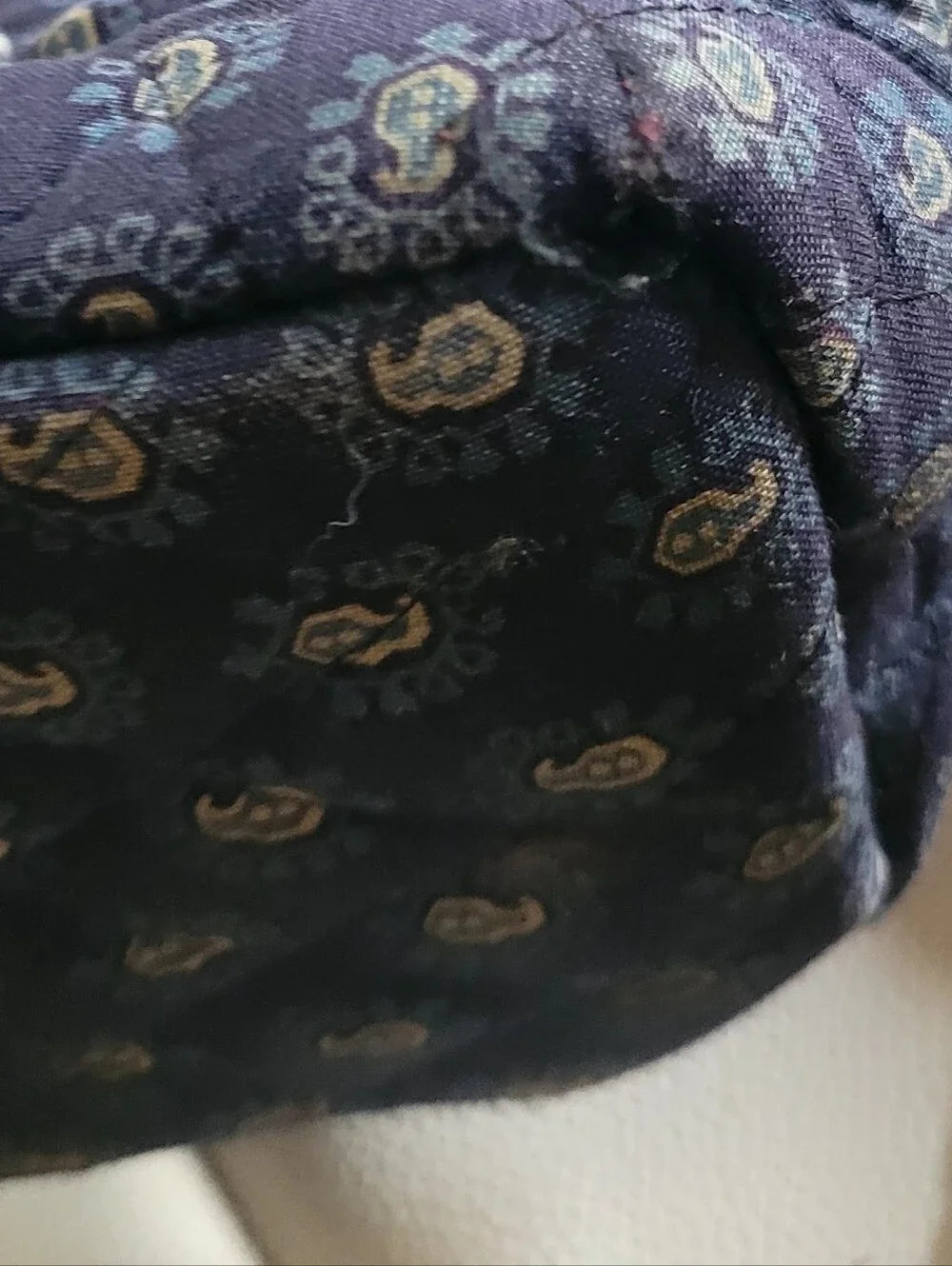 Vera Bradley Quilted Blue Paisley Briefcase 15x12